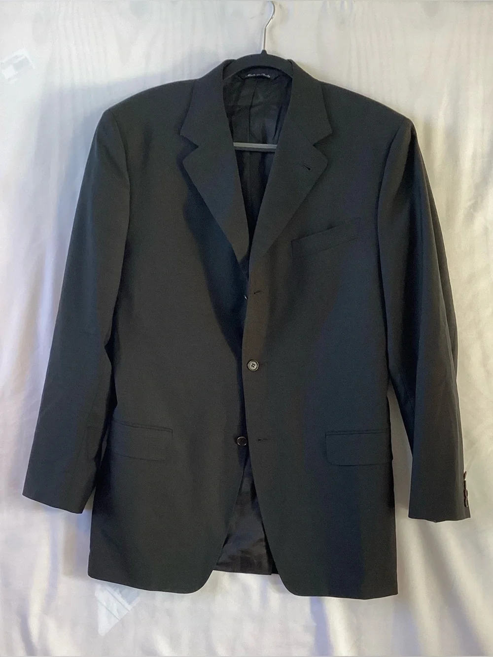 Canali Proposta Men's Wool Black 2 Button Blazer 42R